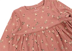 Name It light mahogany blomstret glitter kjole